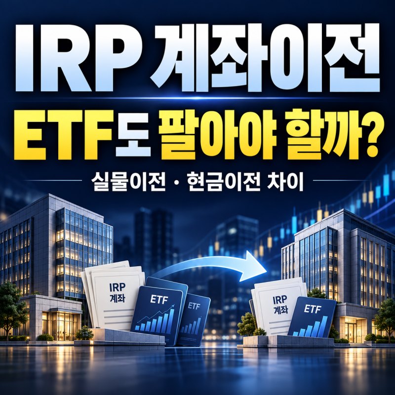 IRP 계좌이전, 다른 금융사로 옮길 때 ETF도 팔아야 할까?