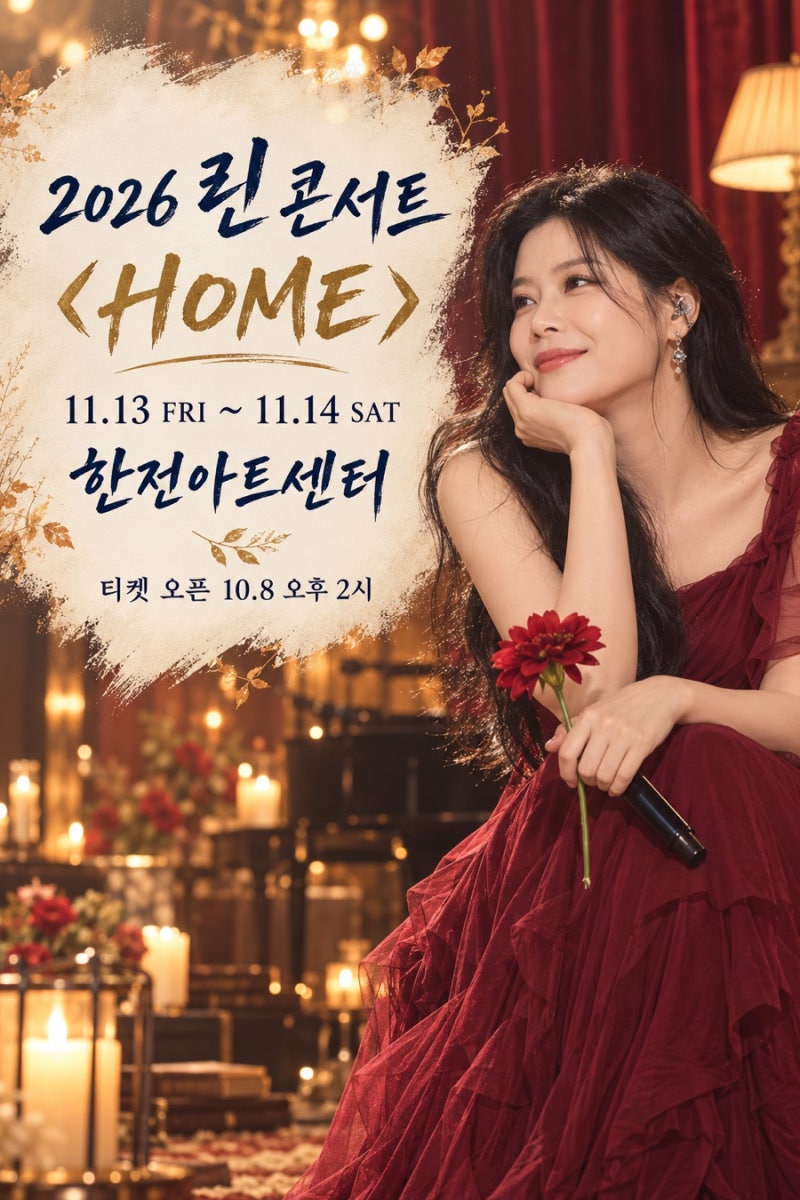 2026 린 콘서트 예매 10월 8일 오픈｜공연 일정·가격·주차 총정리