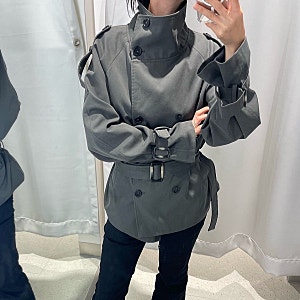 왜 이렇게 인기가 많을까? 미쏘 하이넥 하프 트렌치코트 실물 착용 후기