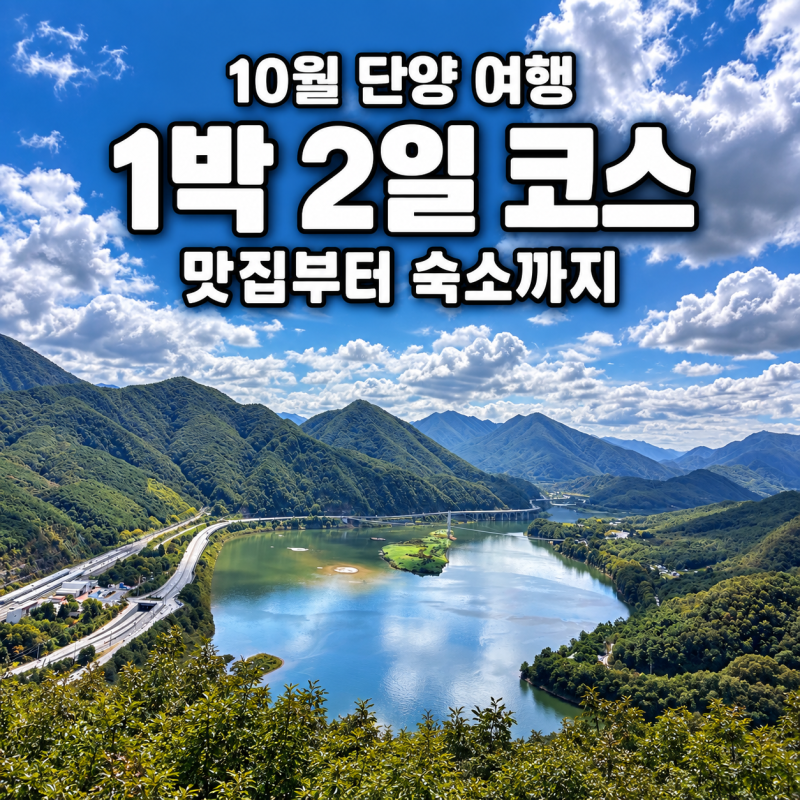 단양 여행 Ι 10월 가볼만한 곳 맛집·숙소까지 1박 2일 코스