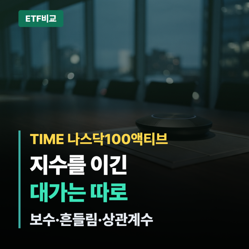 "TIME 미국나스닥100액티브" 지수 이긴 대가 셋