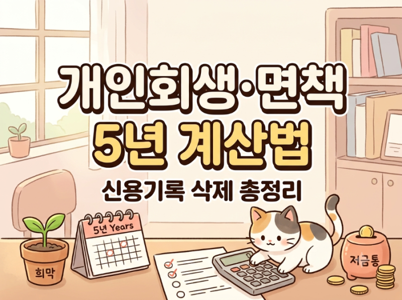 개인회생·파산 면책 후 5년 계산법 & 신용기록 삭제 확인 사이트 총정리