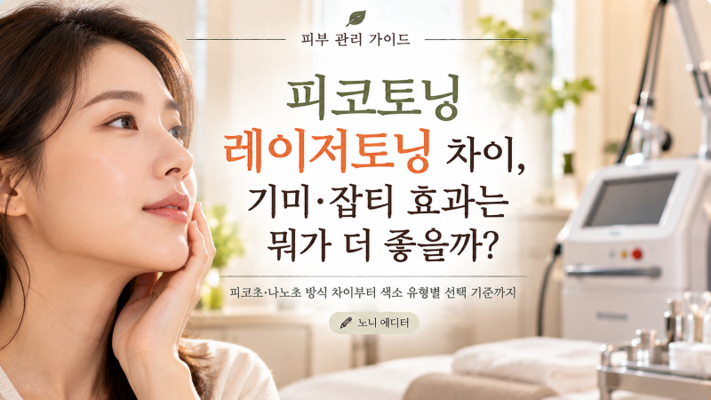 피코토닝 레이저토닝 차이, 기미·잡티 효과는 뭐가 더 좋을까?