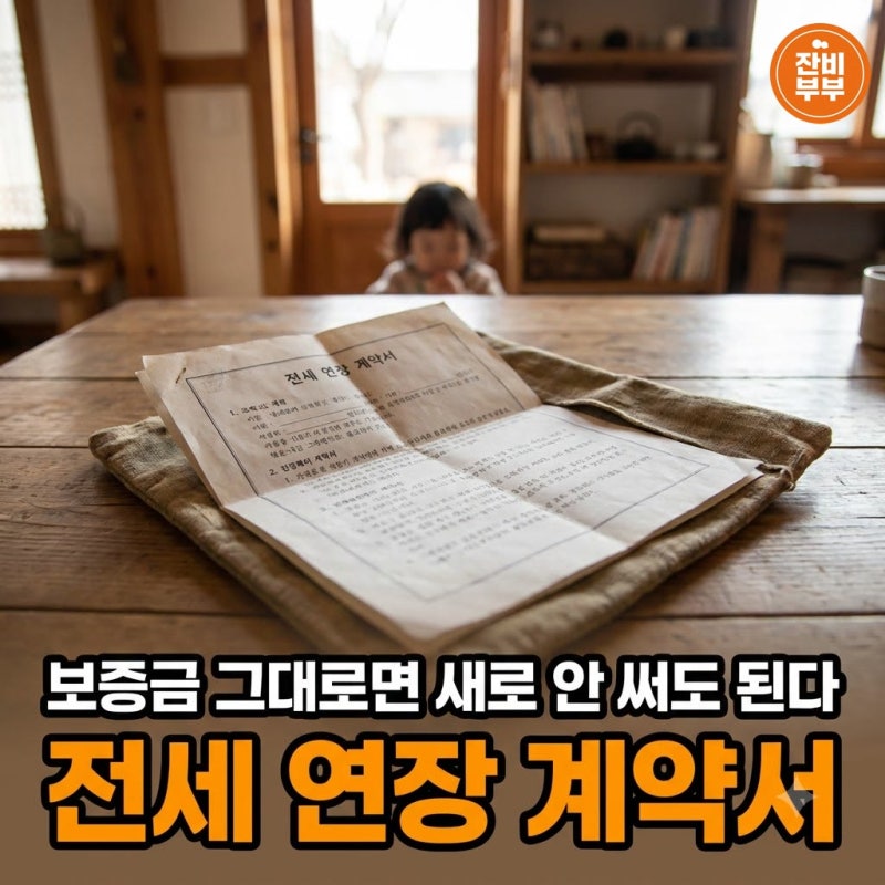 전세 연장 계약서 청구권 복비 통보 양식 셀프