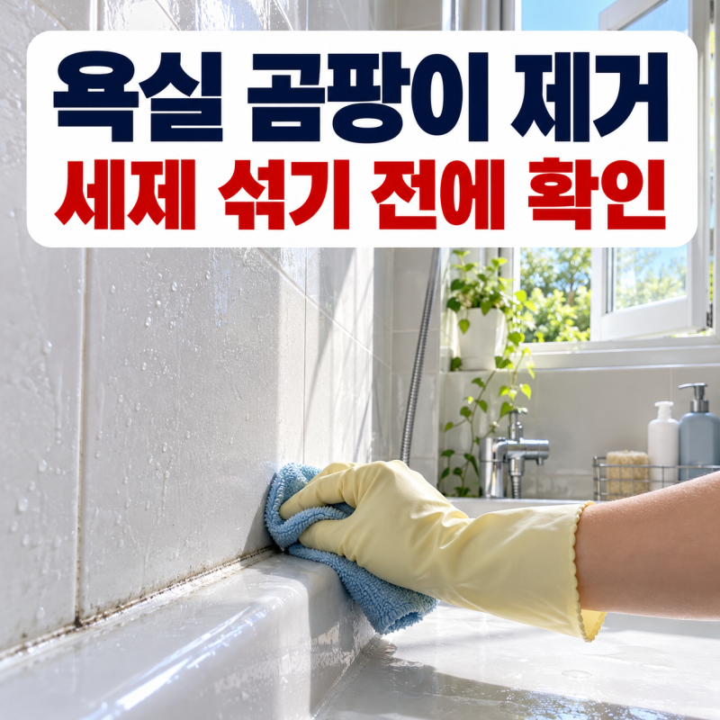 욕실 곰팡이 제거 방법, 실리콘·줄눈 순서와 락스·구연산 섞으면 안 되는 이유