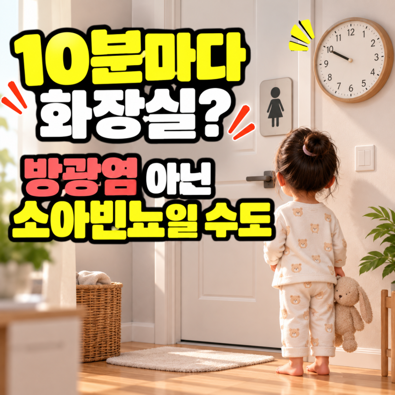 소변자주보는아이, 어린이방광염 유아방광염 아닌 소아빈뇨일 수도