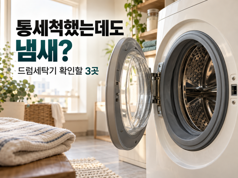 드럼세탁기 냄새, 통세척했는데도 난다면 확인할 3곳
