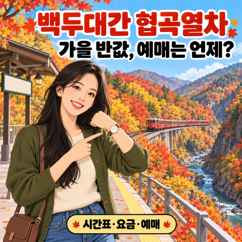 백두대간 협곡열차 반값, 시간표·예매 팁