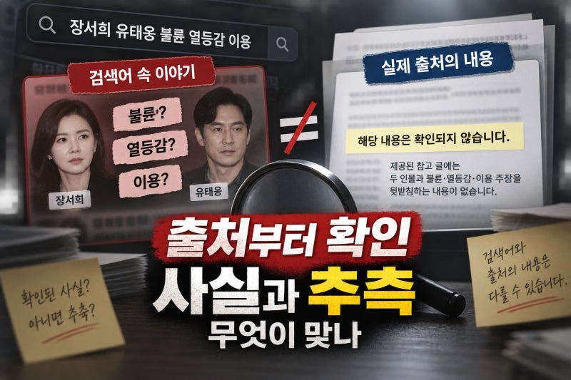 장서희 유태웅 불륜 열등감 이용, 출처로 확인되는 내용은?