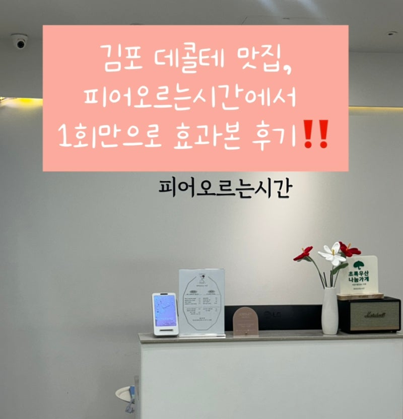 [김포] 김포 풍무동 피부관리 피어오르는시간, 데콜테 수기관리 받고 턱라인 살아난 후기