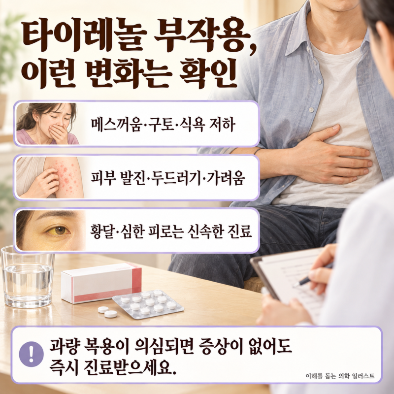 타이레놀 부작용 증상과 복용량 기준 응급 대처법 4가지