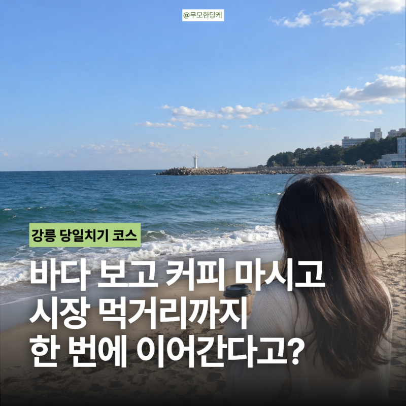강릉 가볼만한곳 안목해변 커피거리, 중앙시장·월화거리 당일치기 코스
