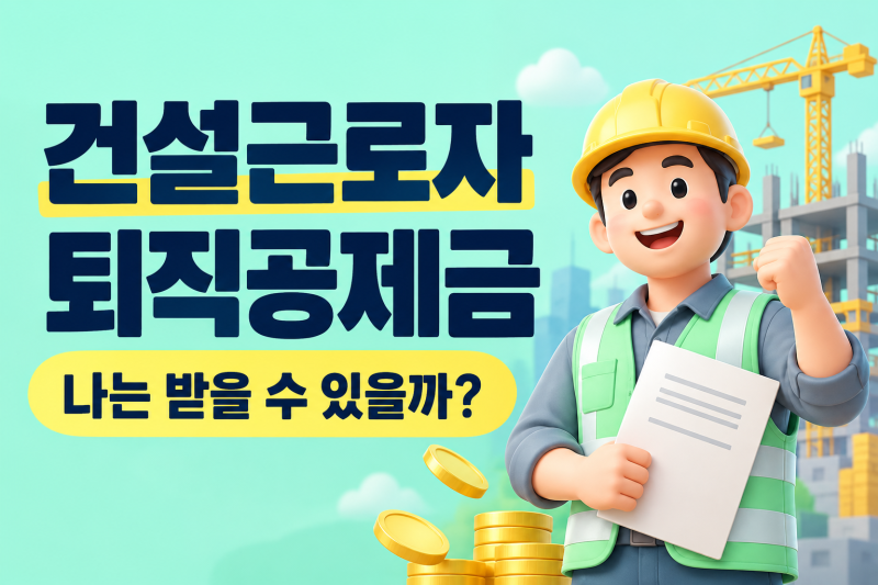 건설근로자 퇴직공제금, 일 그만두면 받을까?