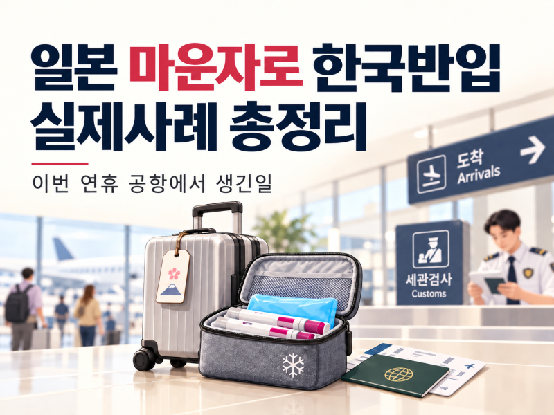 일본 마운자로 한국 반입 실제사례2｜이번 연휴에 공항 세관에서 생긴일