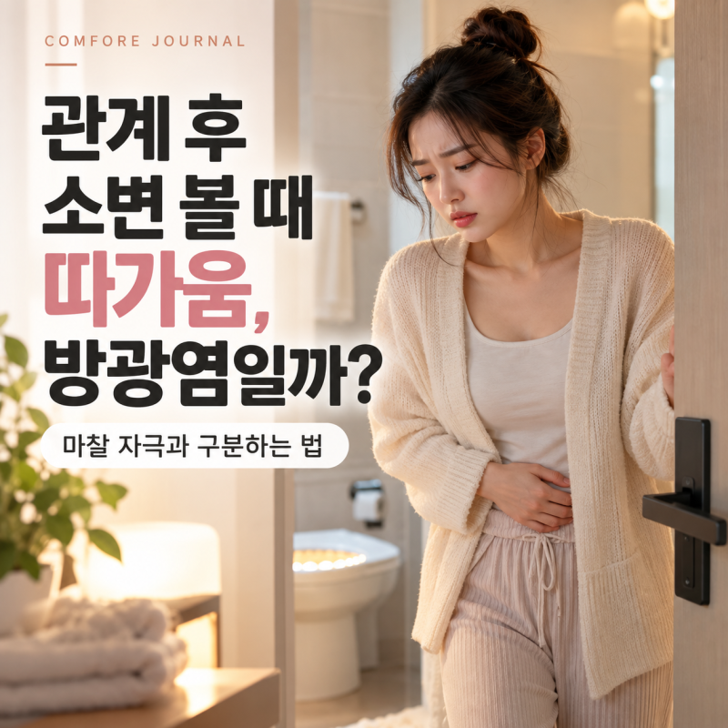 관계 후 소변 볼 때 따가움, 방광염일까? 마찰 자극과 구분하는 법