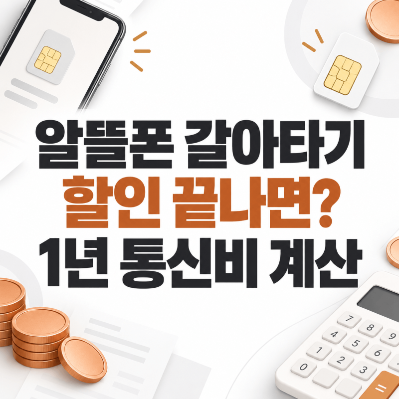 알뜰폰 요금제 갈아타기｜할인 종료 후 1년 통신비 계산