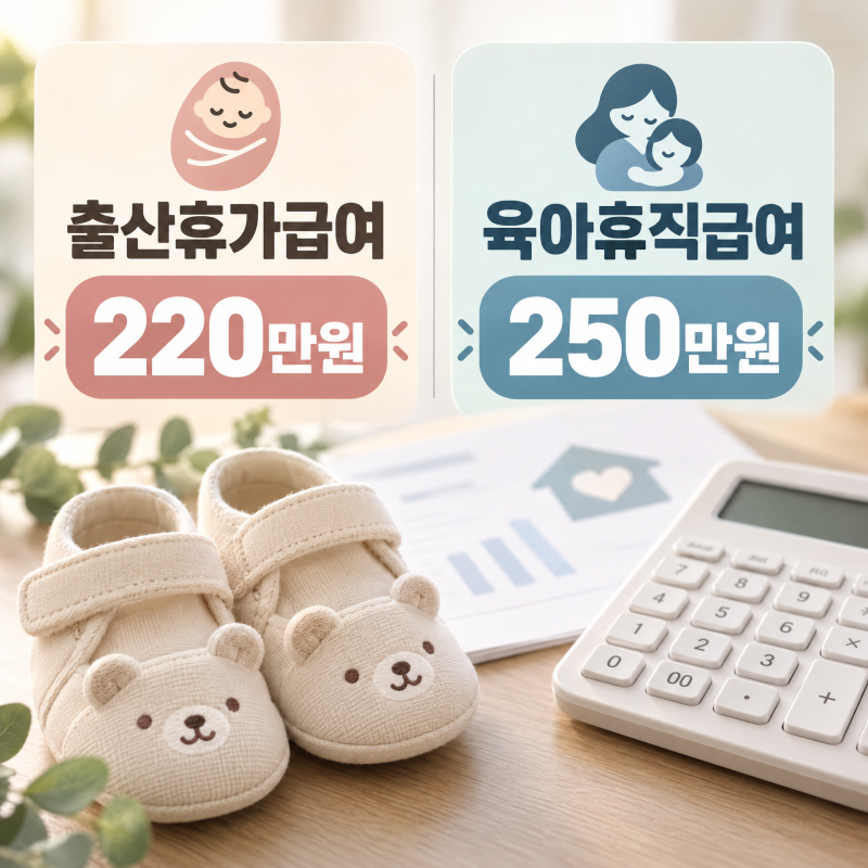 출산휴가급여 육아휴직급여 차이, 상한 220만원 vs 250만원의 함정