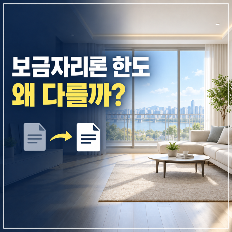 보금자리론 예상 대출한도 조회와 신청하기, 확인할 수 있는 금액의 차이