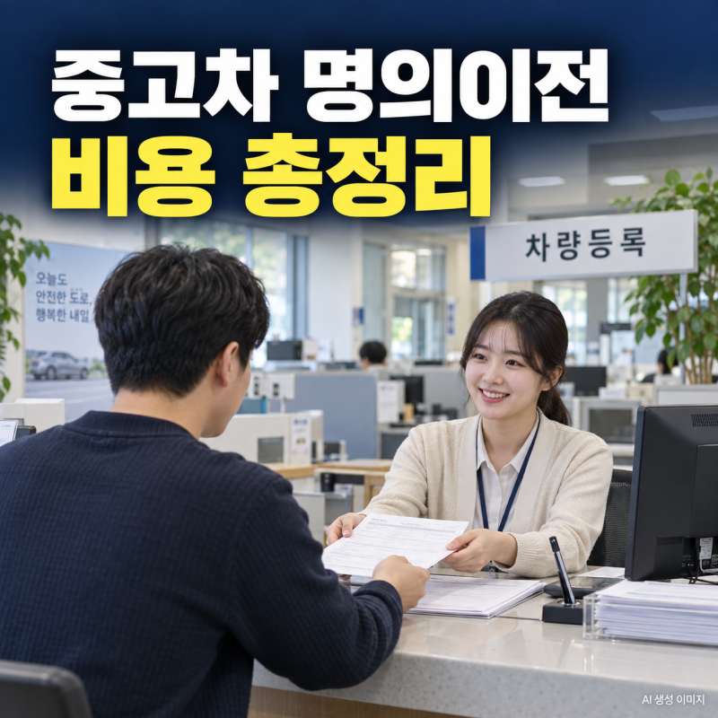 중고차 명의이전 비용, 취득세 7%만 준비하면 될까요?