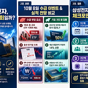 삼성전자 10월 8일, 악재 3개 겹친 단기 변동성 vs 목표주가 50만원의 진실
