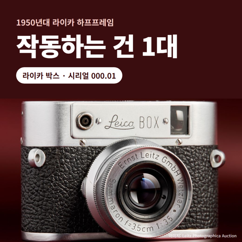 70년 전에도 하프프레임 카메라가 있었다, 작동하는 건 단 1대뿐인 ‘라이카 박스’