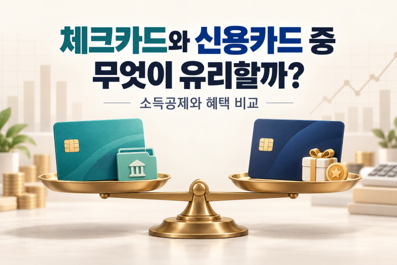 체크카드와 신용카드 중 무엇이 유리할까? 소득공제와 혜택 비교