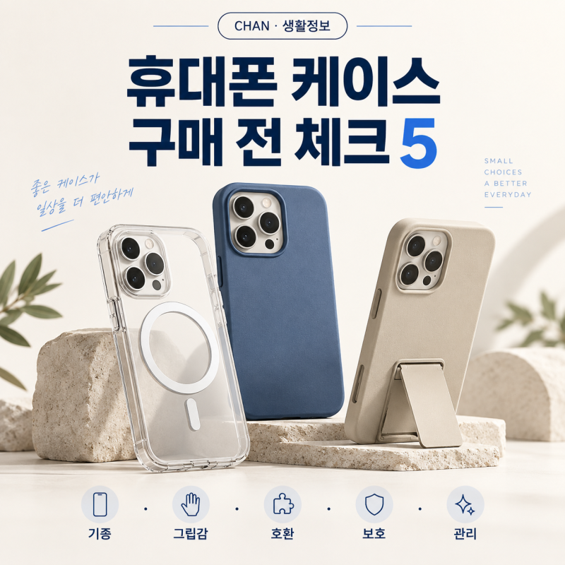 휴대폰 케이스 고르는 법｜기종·그립감·맥세이프 구매 전 체크리스트