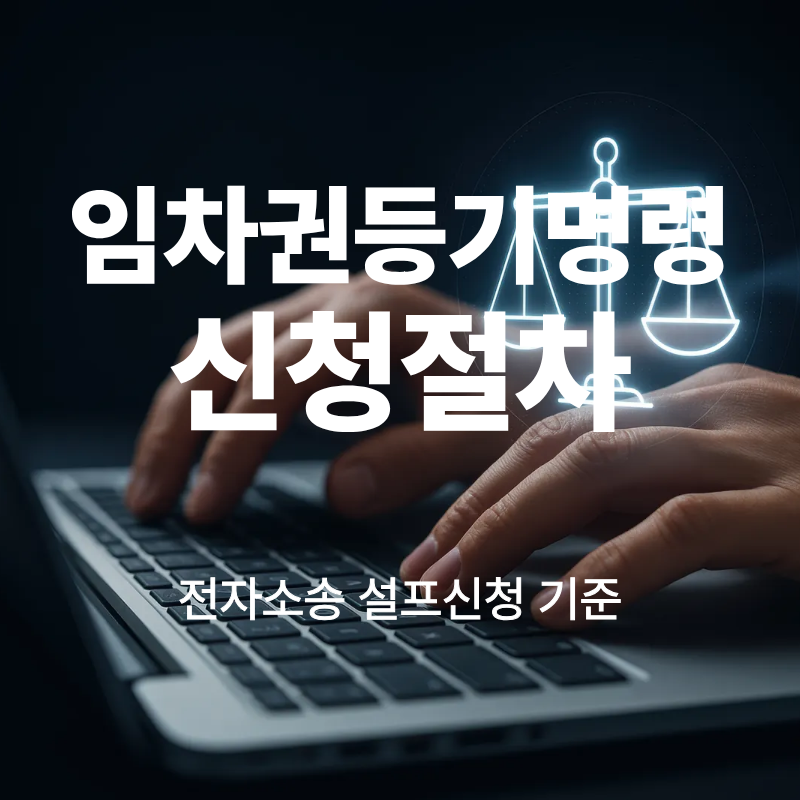 임차권등기명령 신청 절차 8단계 총정리 (전자소송 셀프 신청 기준 | 2026 비용 포함)