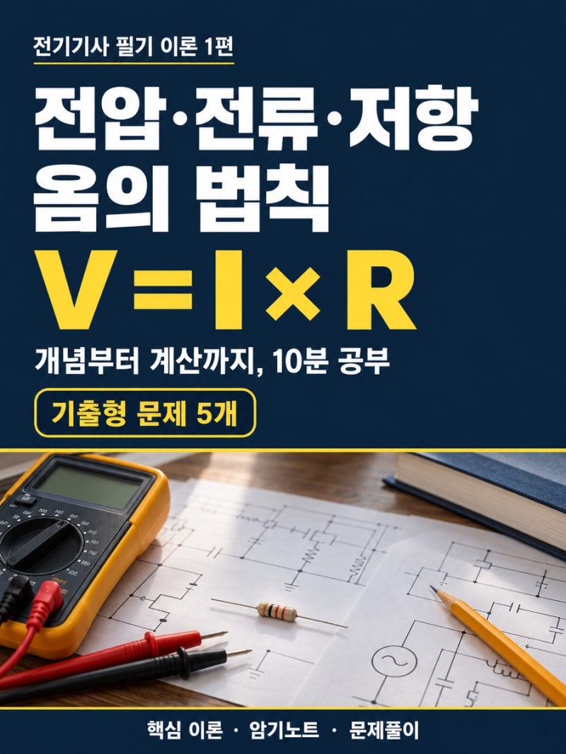전기기사 필기 독학｜옴의 법칙과 전압·전류·저항, 기출형 문제 5개