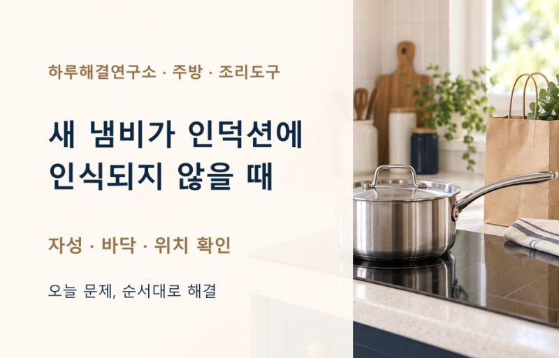 새 냄비만 인덕션에서 인식 안 될 때｜냄비 바닥·화구 먼저 확인