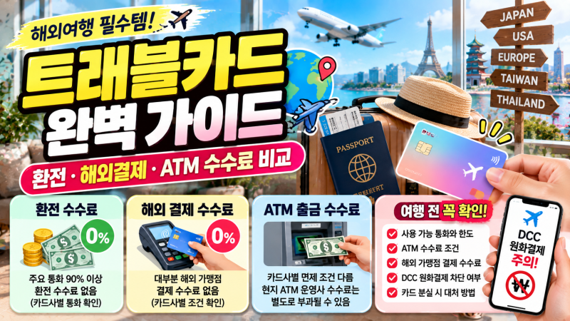 트래블카드란? 해외여행 전 꼭 알아야 할 환전·결제·ATM 사용법