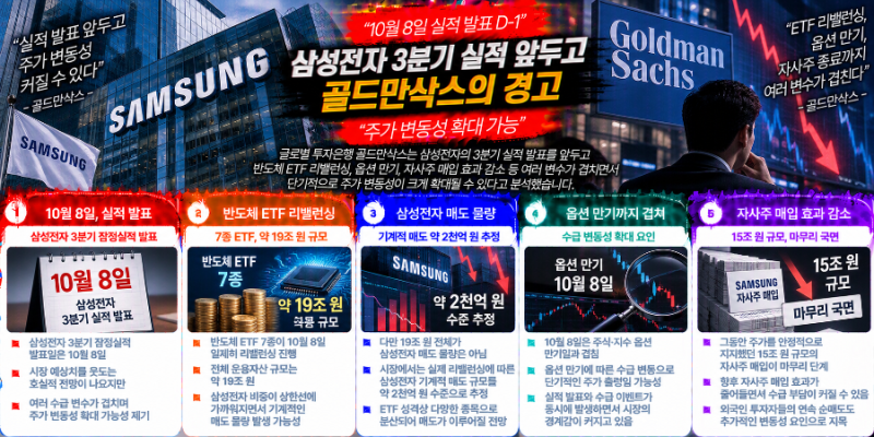 “삼성전자 8일 주가 출렁일 수 있다” 골드만삭스 경고…영업이익 100조 전망에도 무슨 일?