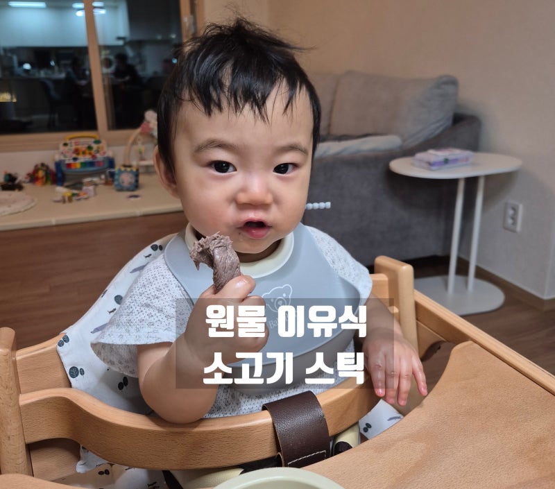 원물 이유식 첫 도전! 소고기 스틱 만들기 (추천 부위, 자르는 법, 아기 반응)