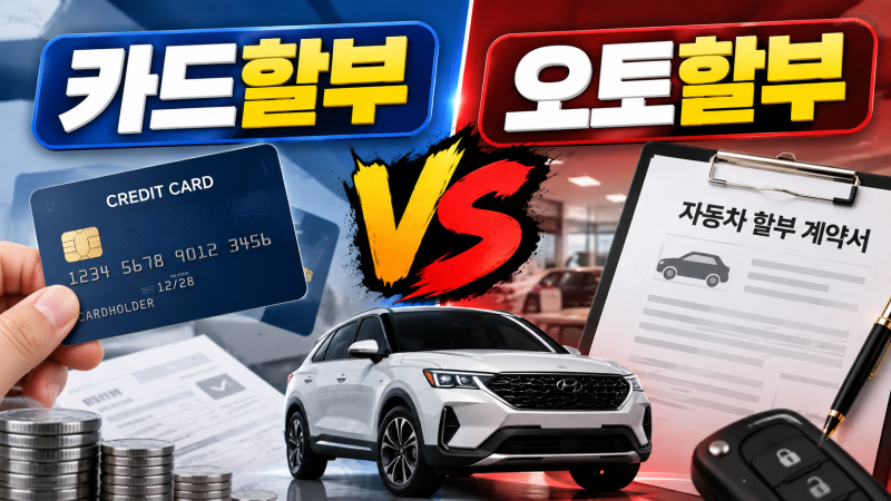 “카드할부 vs 오토할부” 신차 살 때 DSR까지 따지면 선택이 달라진다