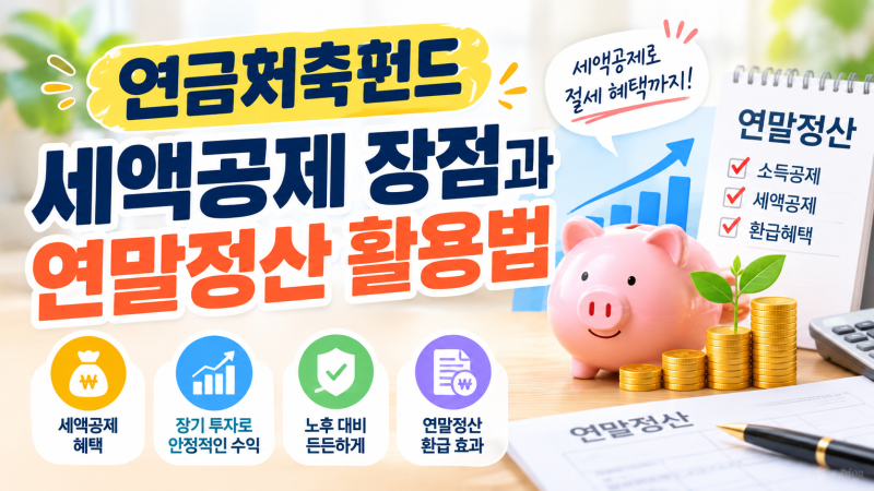 연금저축펀드 세액공제 장점과 연말정산 활용법