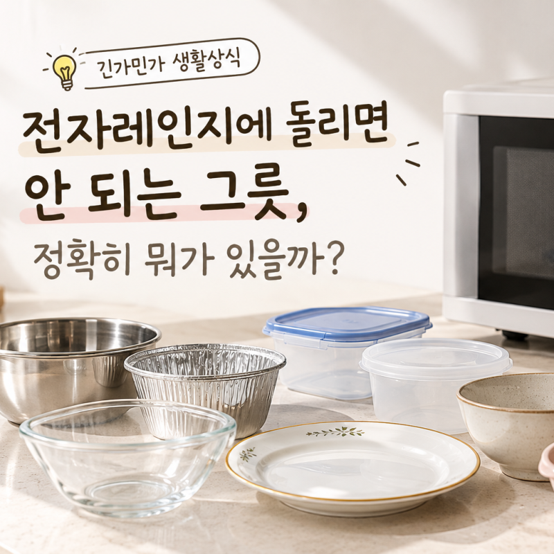 전자레인지 사용 불가 금지 그릇 용기 플라스틱 가능한지 ?