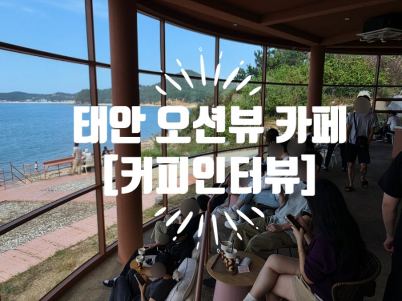 태안 오션뷰 카페 해식동굴 바로 옆 커피인터뷰 파도리 방문 후기 주말 자리없음!