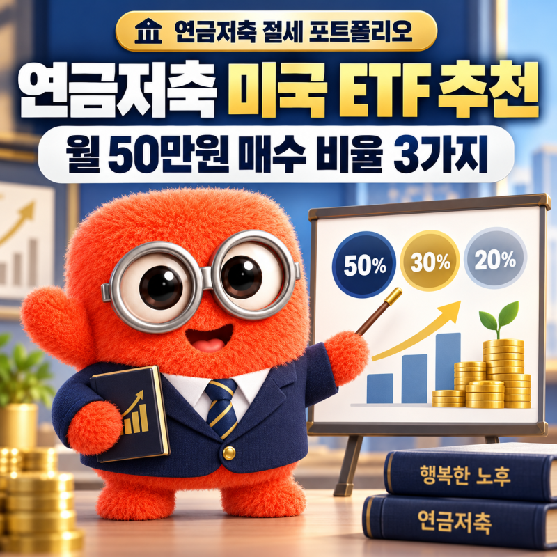 연금저축 미국 ETF 추천: 월 50만원 딱 떨어지는 투자 성향별 매수 비율 3가지 총정리