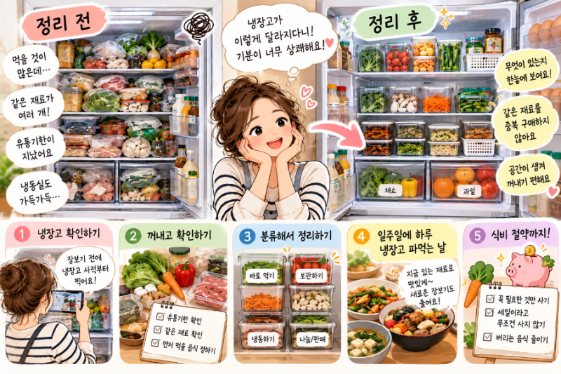 ◆ 냉장고는 꽉 찼는데 왜 또 장을 볼까? 식비 줄이는 냉장고 정리법