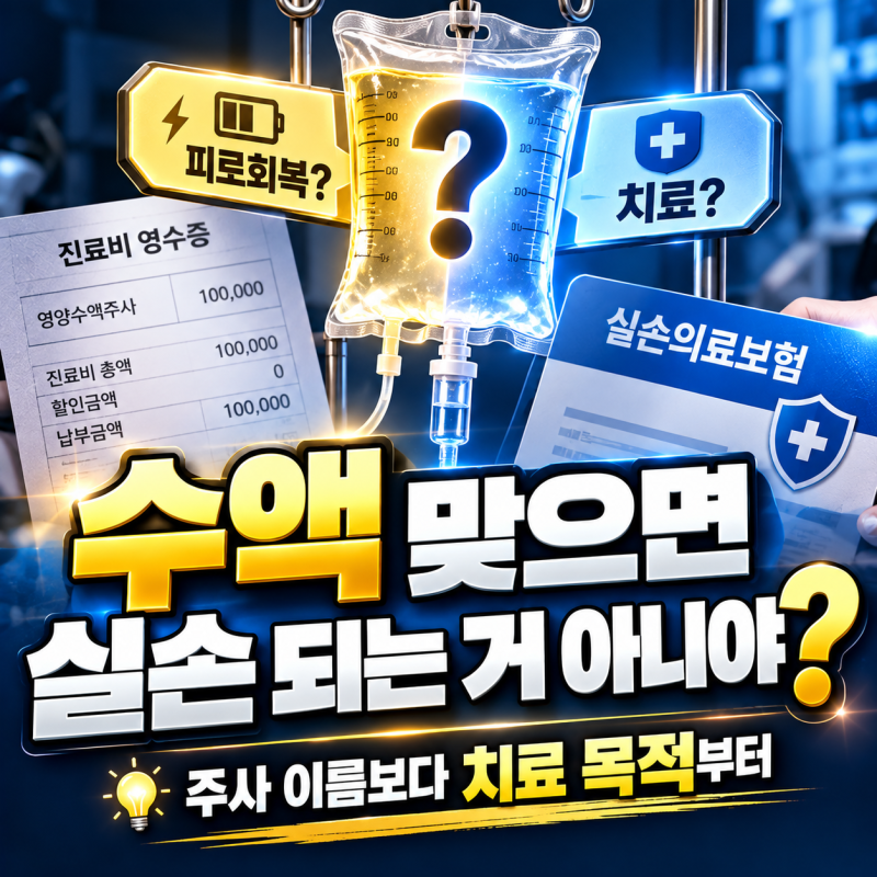 비급여 주사｜영양주사·수액, 병원에서 권하면 실손도 될까?