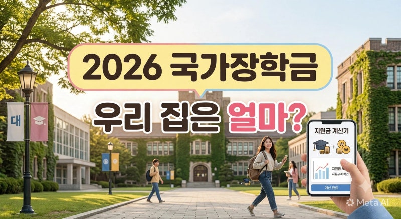 2026 국가장학금 지원금액 확대｜대학생 자녀 있다면 우리 집은 얼마 받을까?