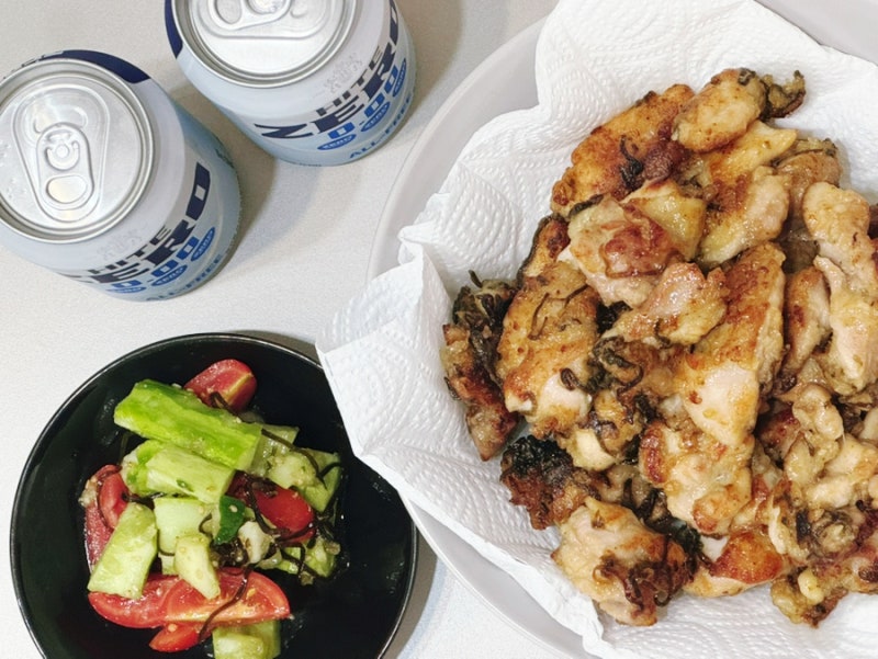 시오콘부 요리 레시피, 재료는 간단 맛은 근사한 오이탕탕이 치킨가라아게