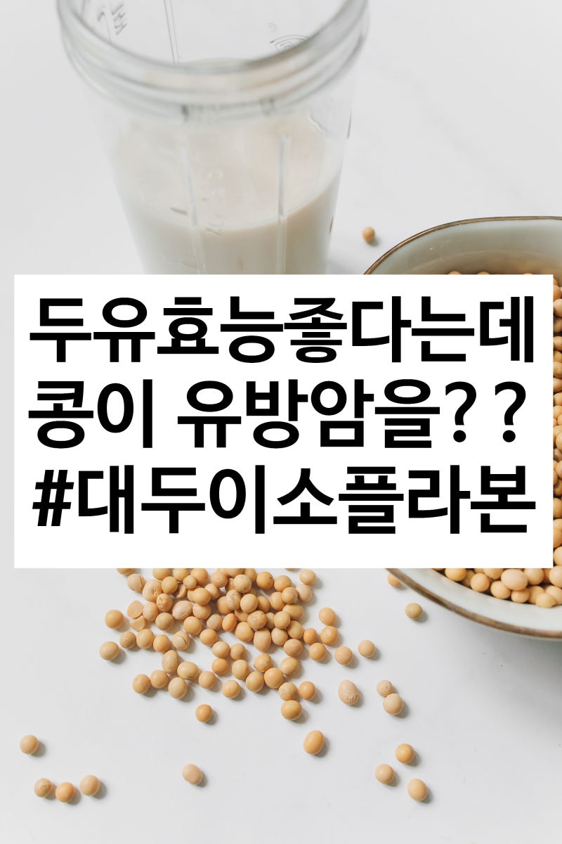 두유효능 좋다는데, 콩 이소플라본이 유방암을 유발할까?