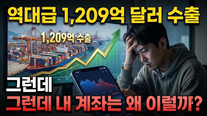 "수출 1,200억 달러 역대급 찍었다는데..." 내 주식 계좌만 시퍼렇게 멍든 진짜 이유