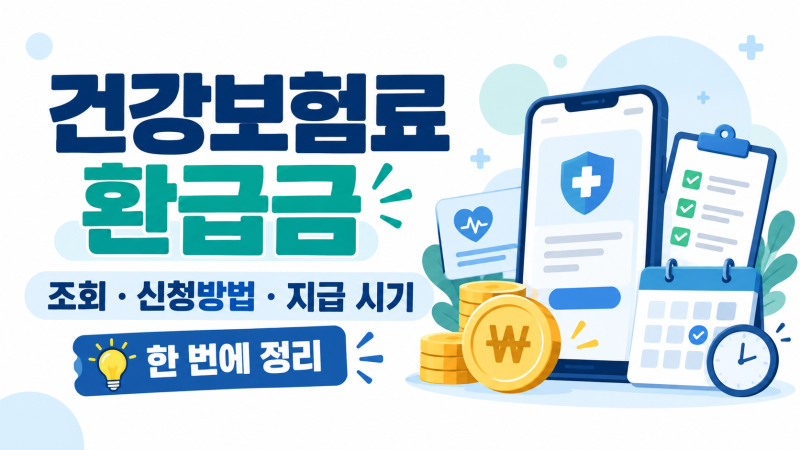 건강보험료 환급금 종류, 조회, 신청방법 및 지급 시기 한 번에 정리