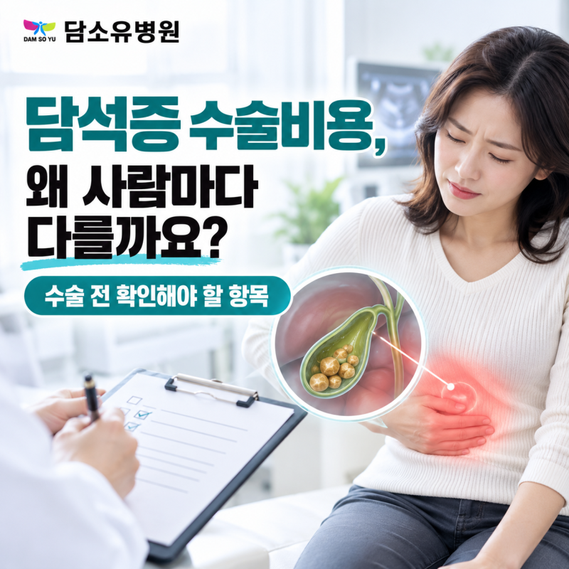 담석증 수술비용, 왜 사람마다 다를까요? 수술 전 확인해야 할 항목