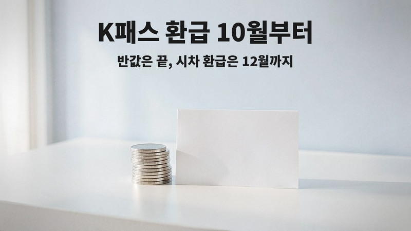 K패스 환급 10월부터 달라진 점, 시차 출퇴근은 12월까지