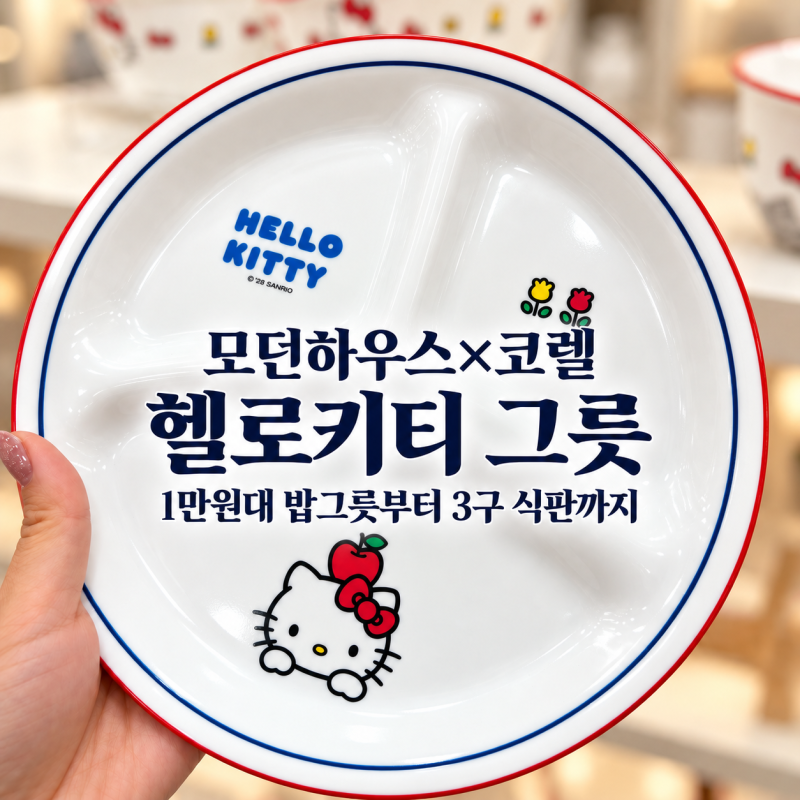 모던하우스 코렐 헬로키티 그릇 | 1만원대 밥그릇부터 3구 식판까지
