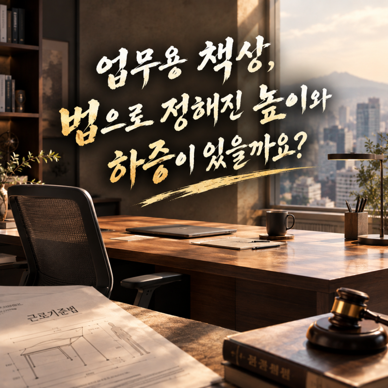 업무용 책상, 법으로 정해진 높이와 하중이 있을까요?