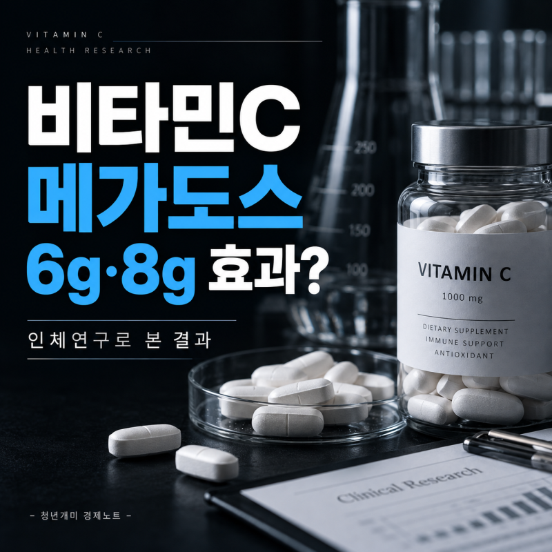 "비타민C 6000mg 먹으면 뭐가 달라질까?" 비타민C 메가도스 6g·8g 인체 연구 효과